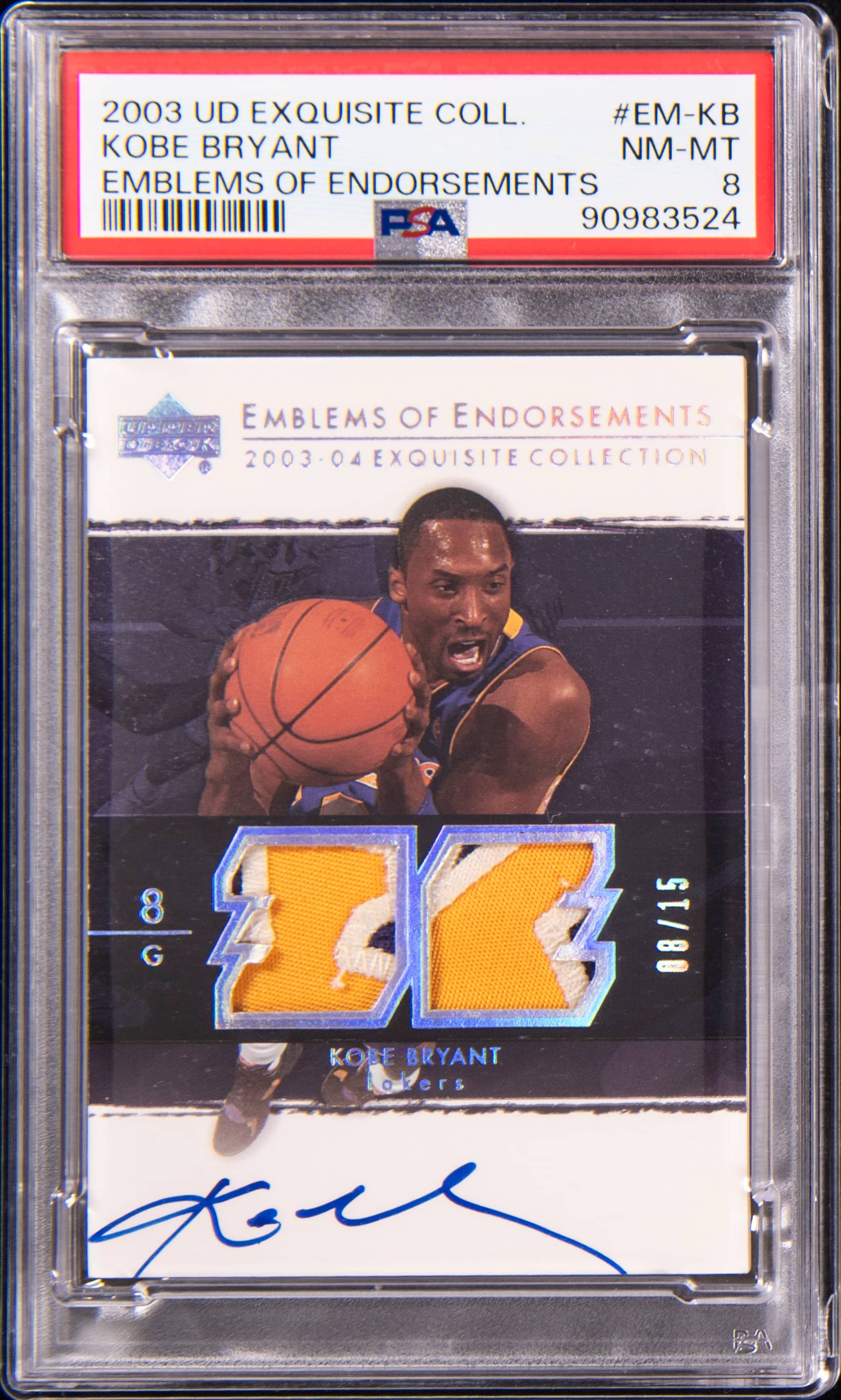 Kobe 2003-04 Exquisite Emblems Patch Auto Sells