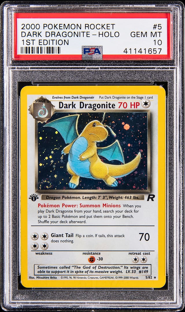 2000 Team Rocket Dark Dragonite PSA 10 Sells for $17K