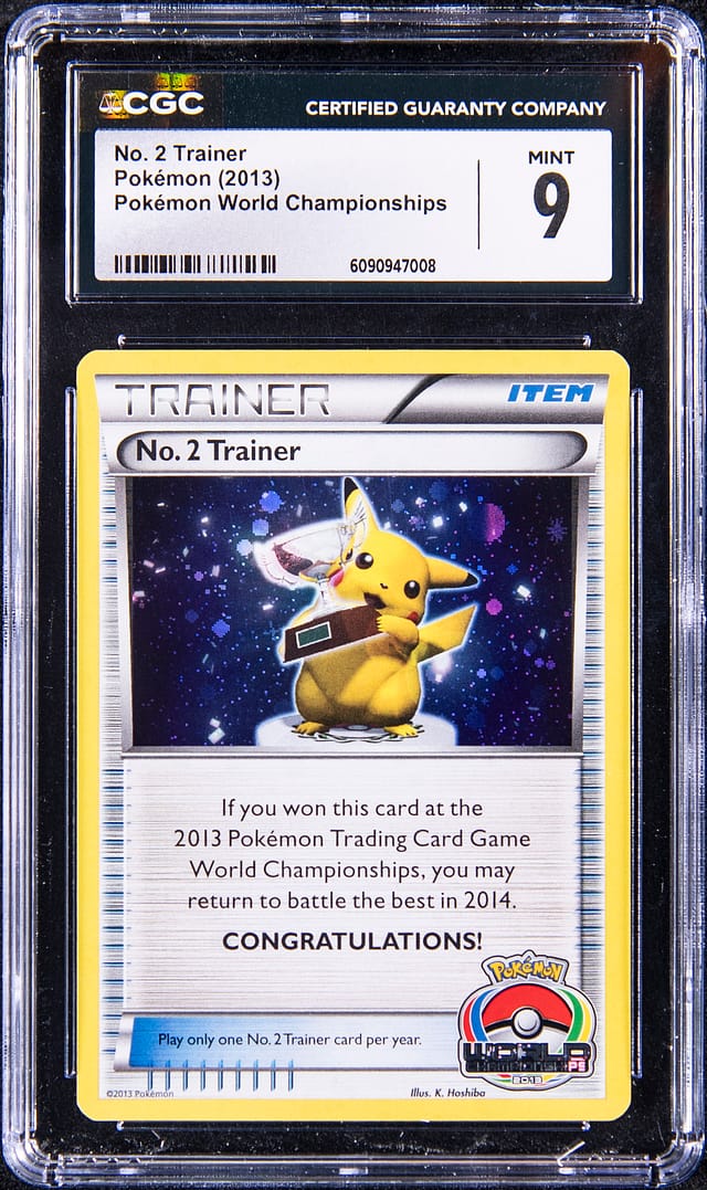 2013 No. 2 Trainer Pikachu CGC 9 sells for $37k