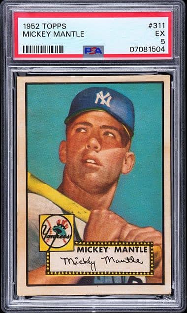 1952 Topps Mickey Mantle PSA 5 sells for $213,500