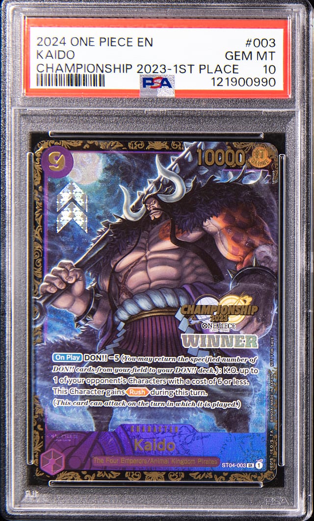 PSA 10 Kaido Championship 2023 1st Place Sale