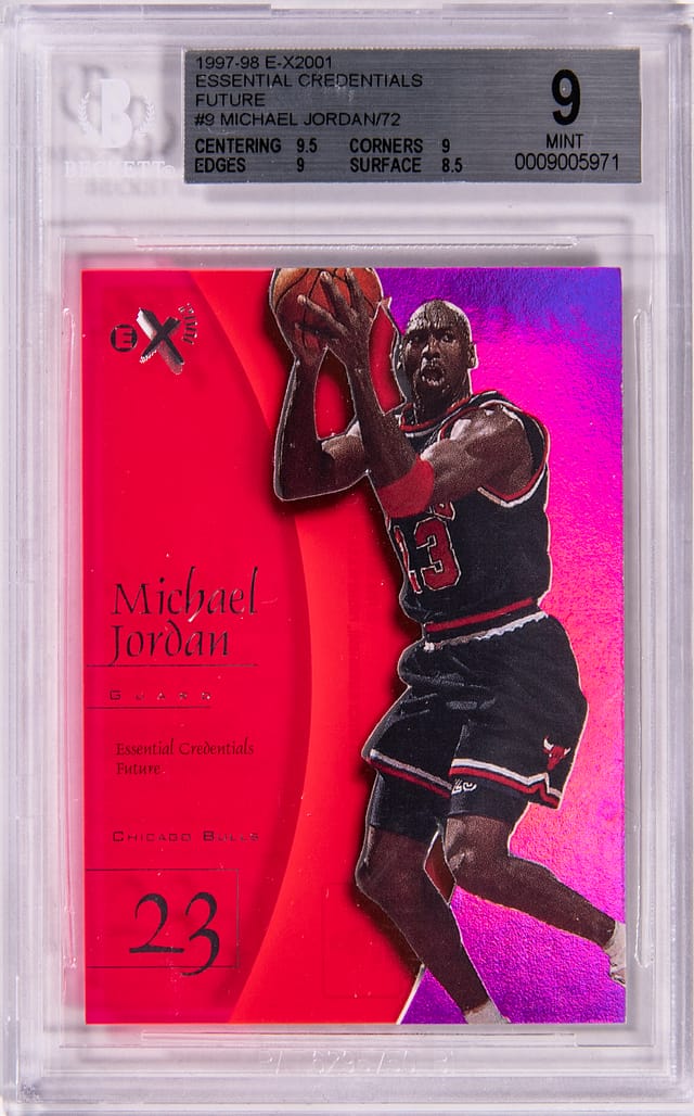1997-98 E-X2001 Credentials Jordan BGS 9 Sells High