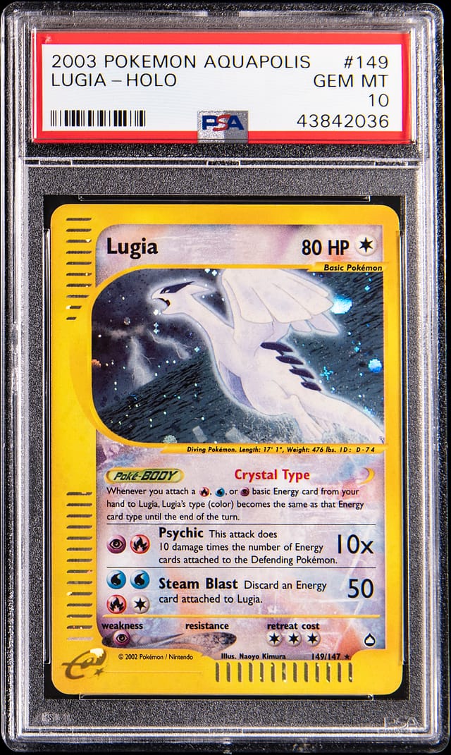 2003 Aquapolis Crystal Lugia PSA 10 sells for $768K