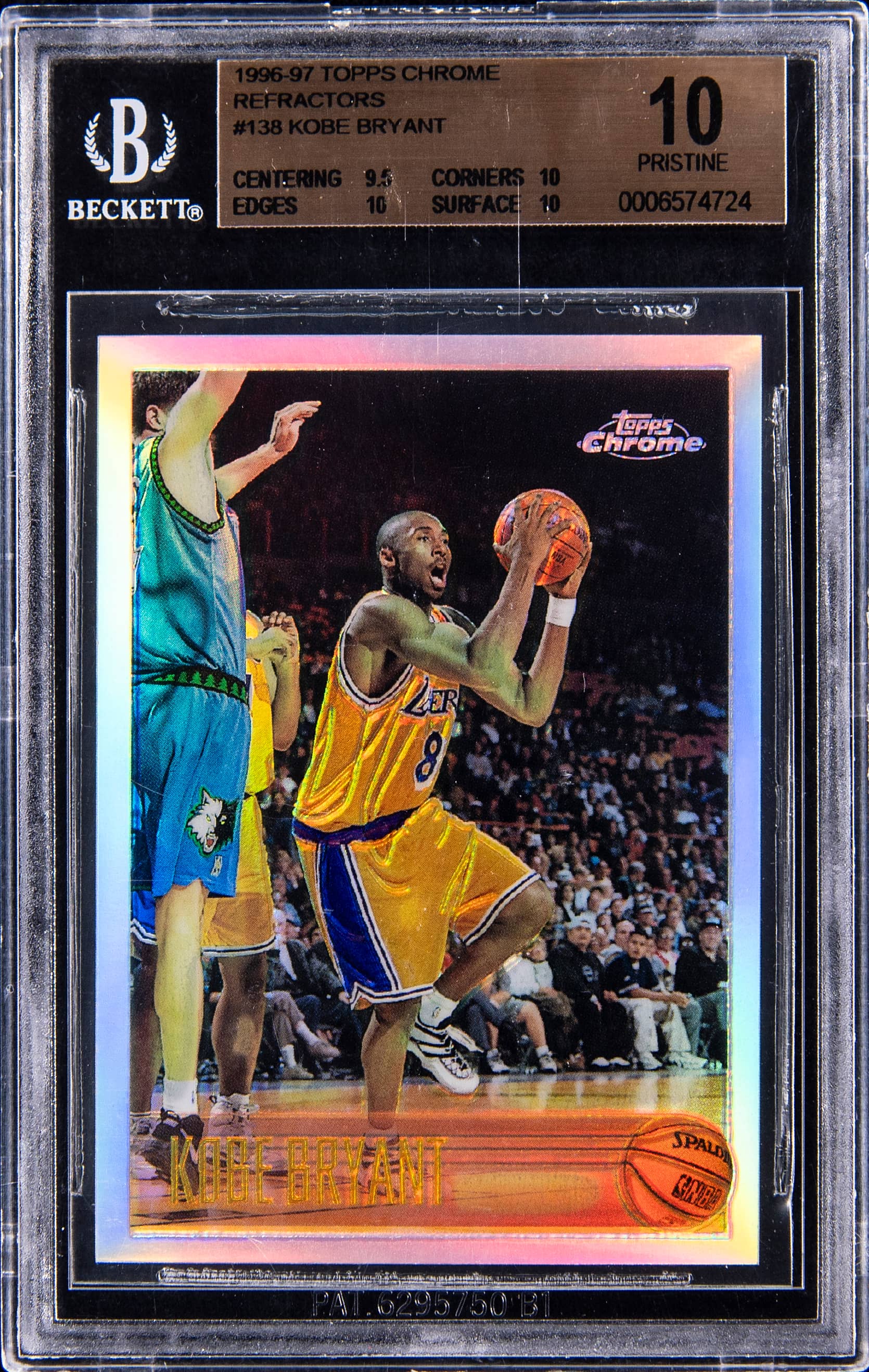 Kobe 1996 Topps Chrome Refractor BGS 10 Sale