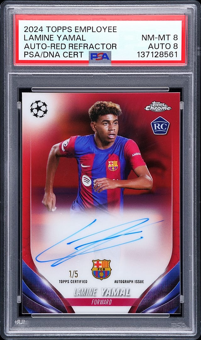 Lamine Yamal Red Refractor /5 Employee Auto Sells