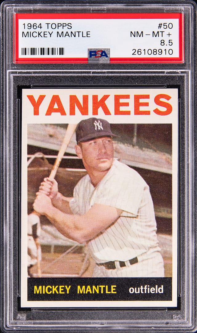1964 Topps Mickey Mantle PSA 8.5 sells for $15.6K