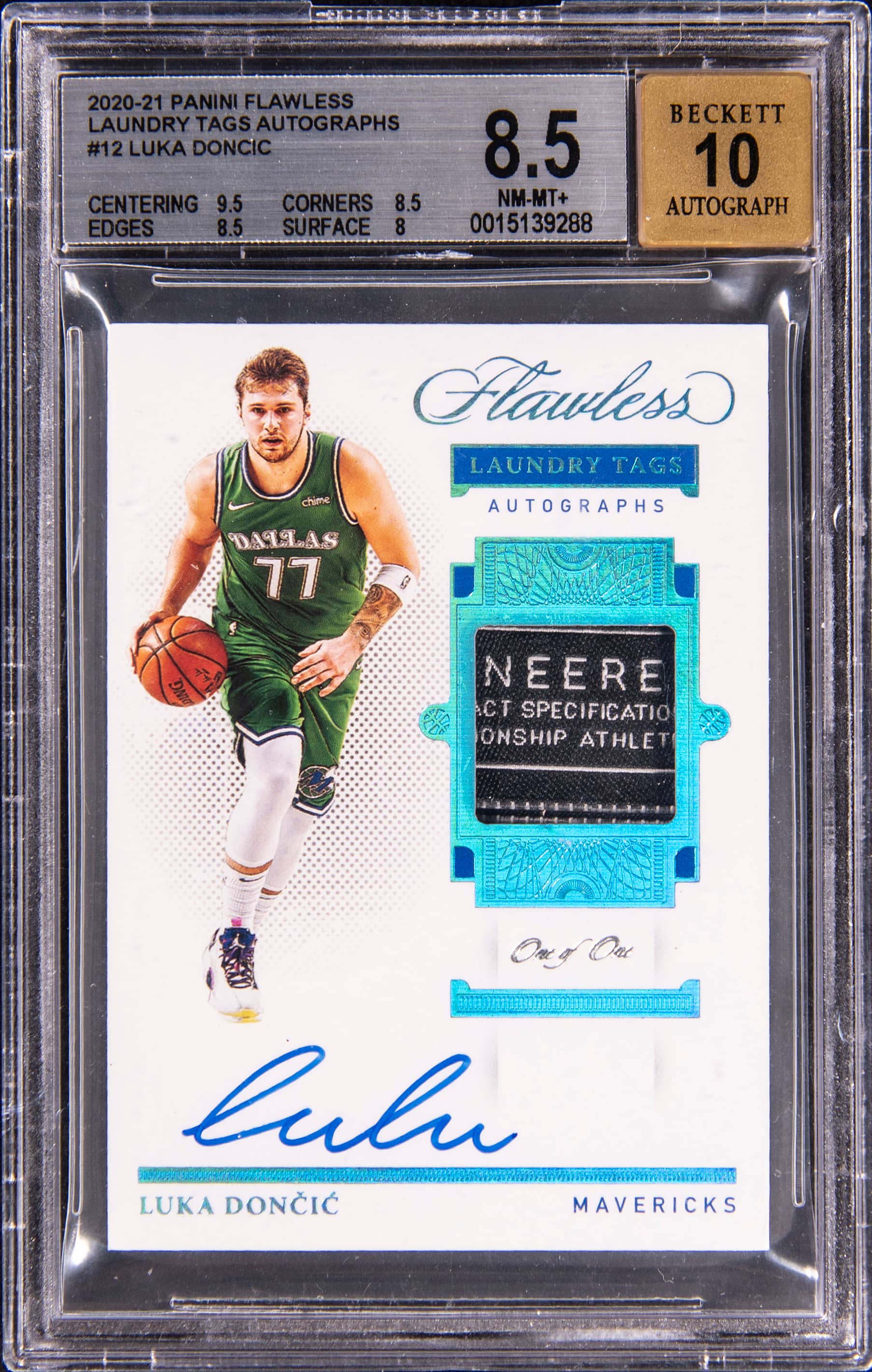 Luka Doncic 2020-21 Flawless 1/1 Sells for $103K