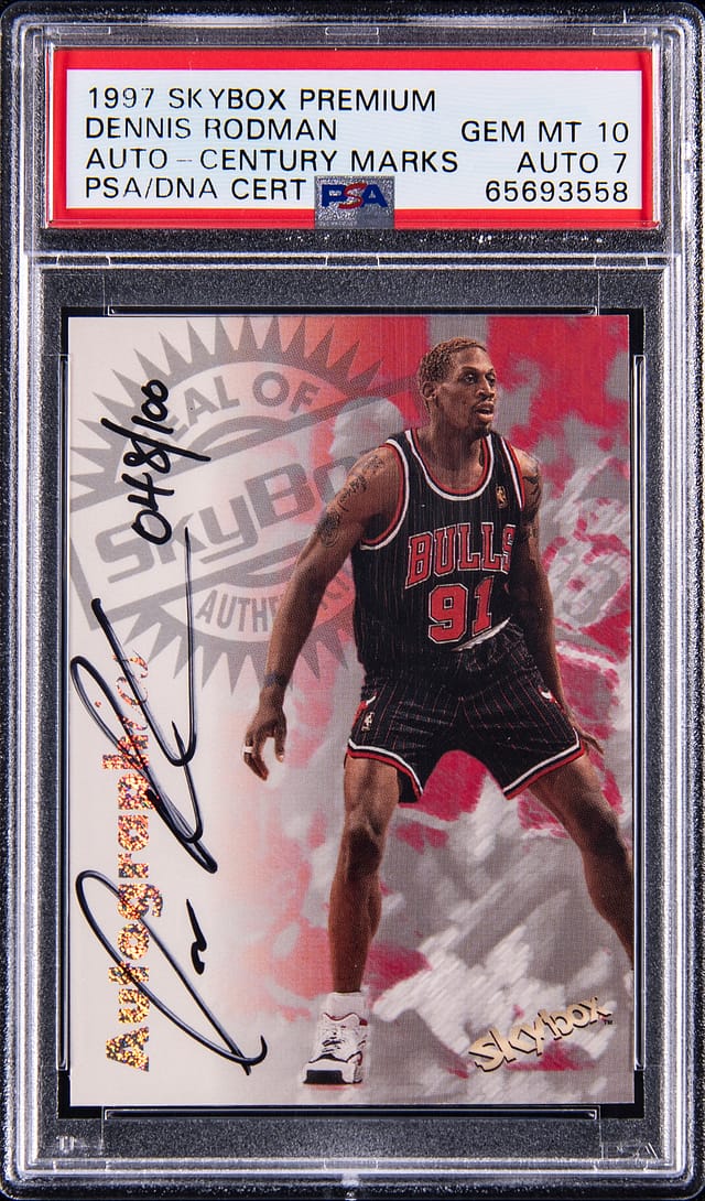Rodman 1997-98 Autographics Century Marks Sells Strong