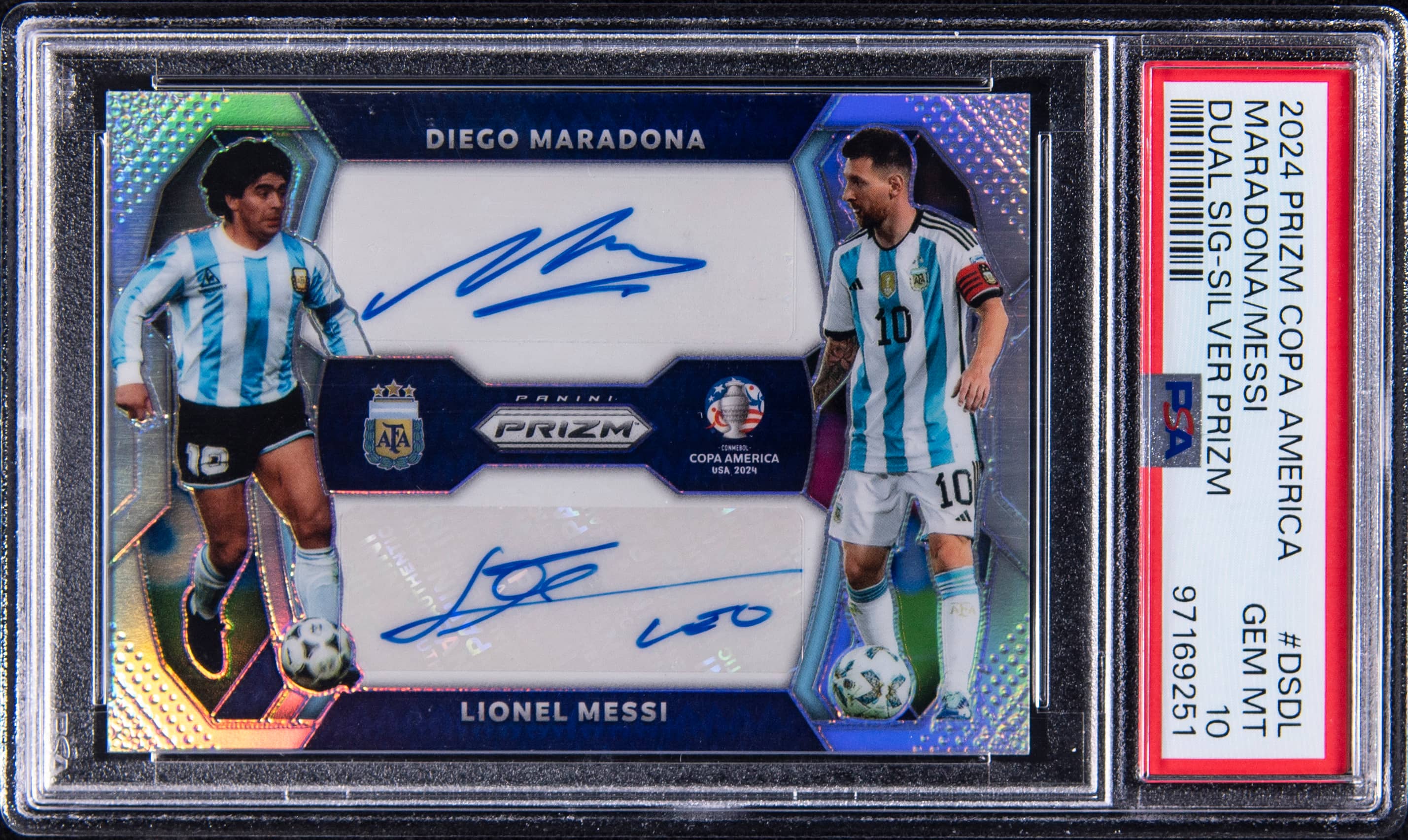 Maradona & Messi Dual Auto Prizm /10 Sells for $17K