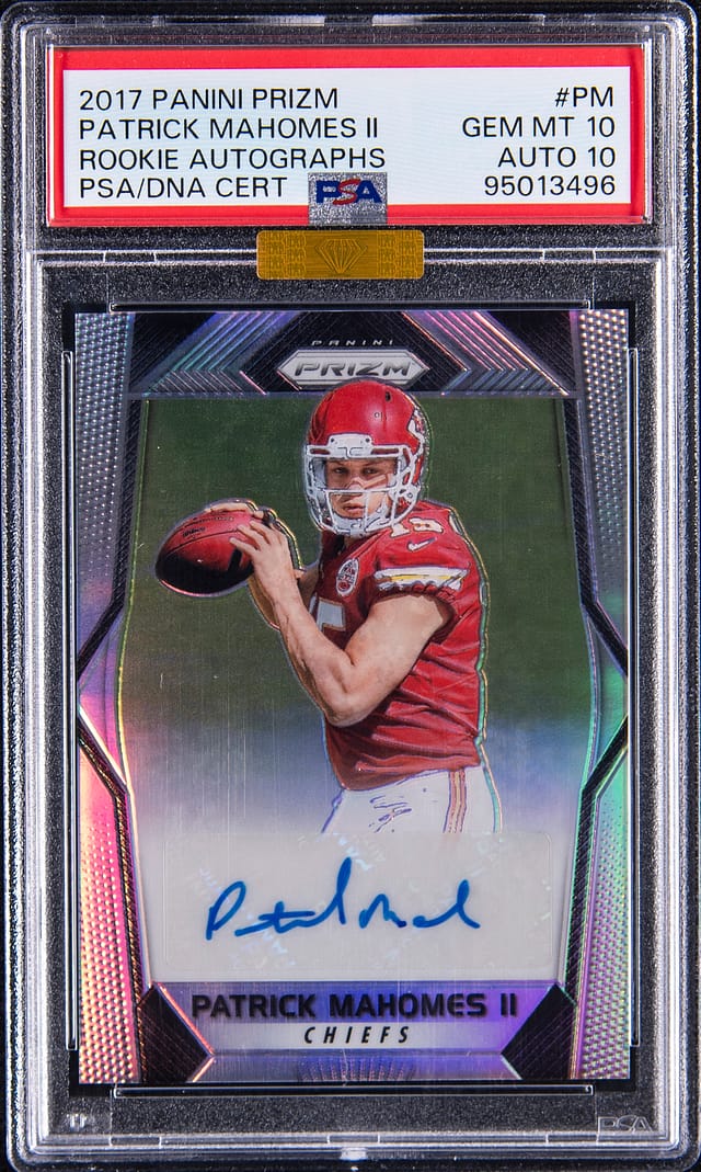 2017 Prizm Mahomes Rookie Auto PSA 10 sells for $17.9K