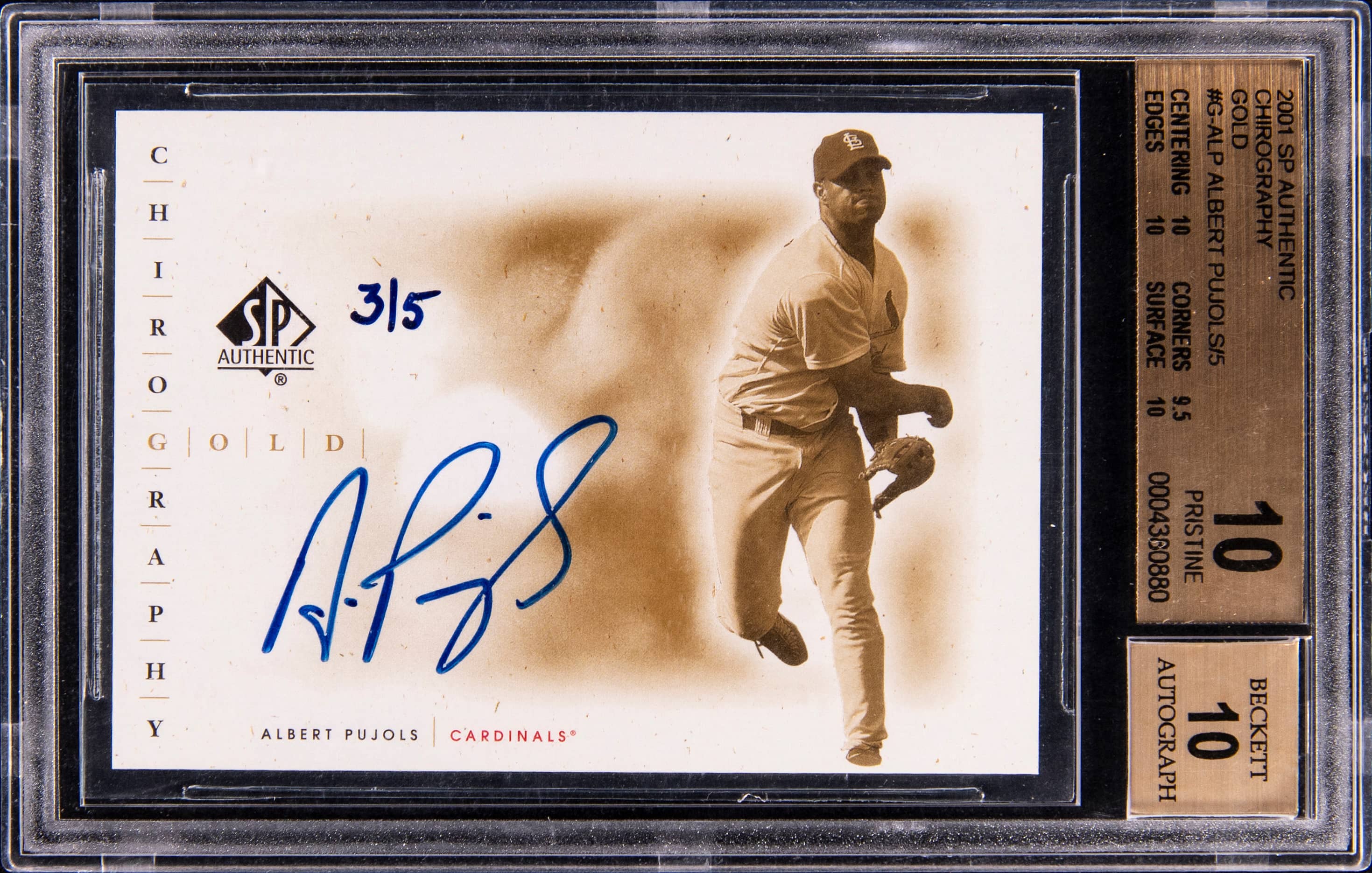 2001 SP Authentic Pujols Chirography Gold Sale