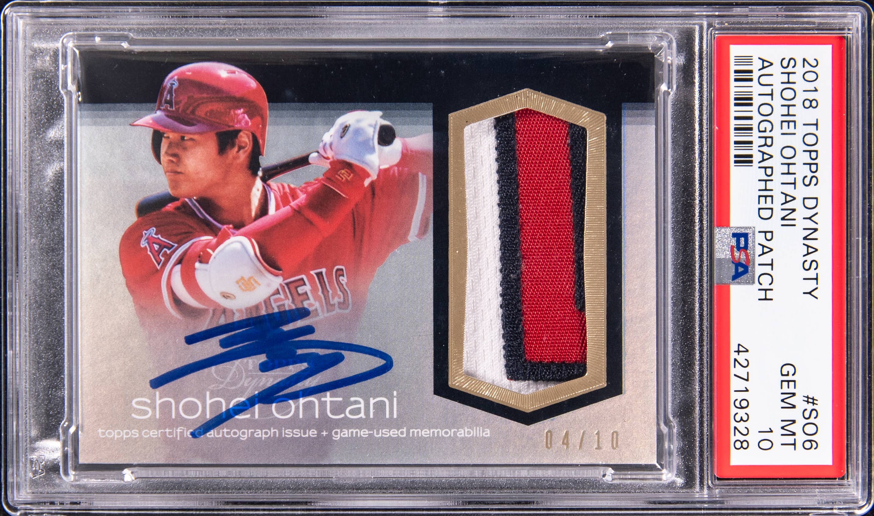 2018 Ohtani Dynasty RPA PSA 10 Pop 1 Sells for $158K