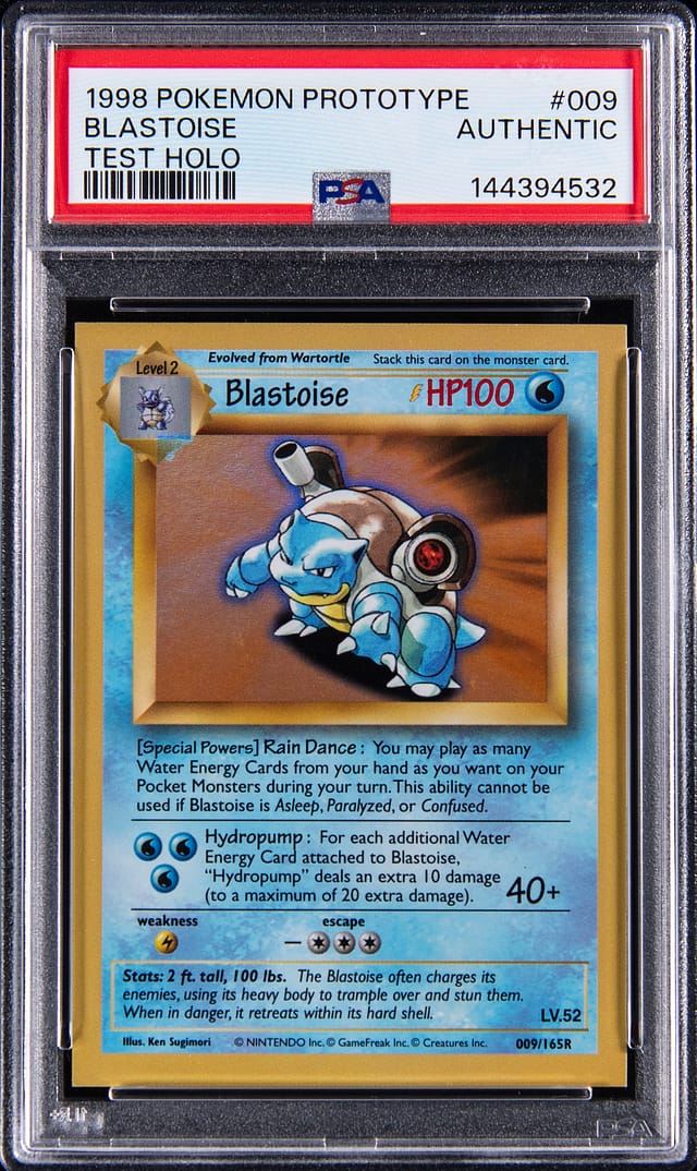 1998 Prototype Blastoise Test Holo Sells for $98K