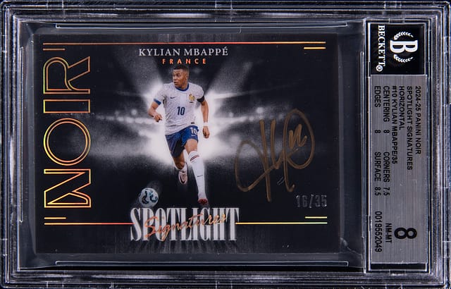 Mbappé 2024-25 Noir Spotlight Auto Sells for $23K