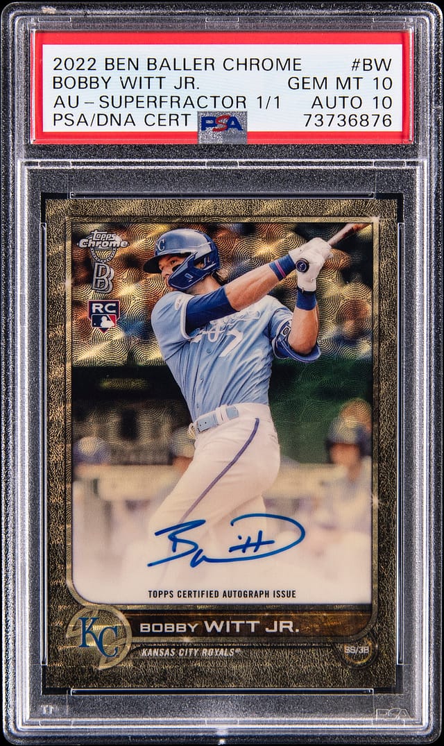 Bobby Witt Jr. 2022 Ben Baller 1/1 Auto Sells for $22K