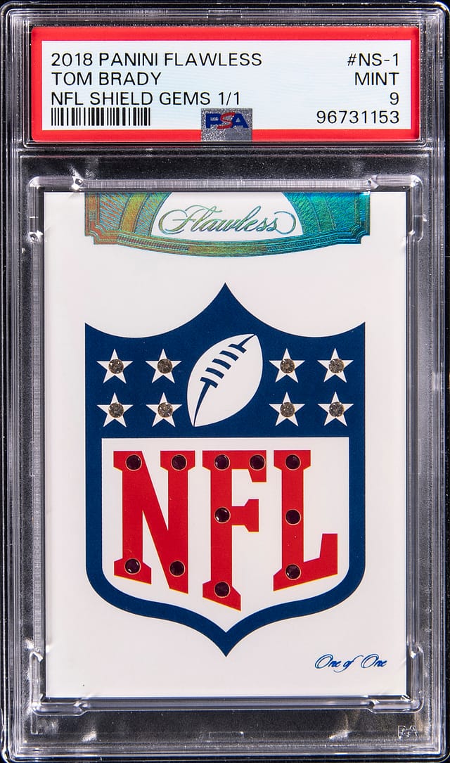 2018 Flawless Tom Brady NFL Shield Gems 1/1 Sale