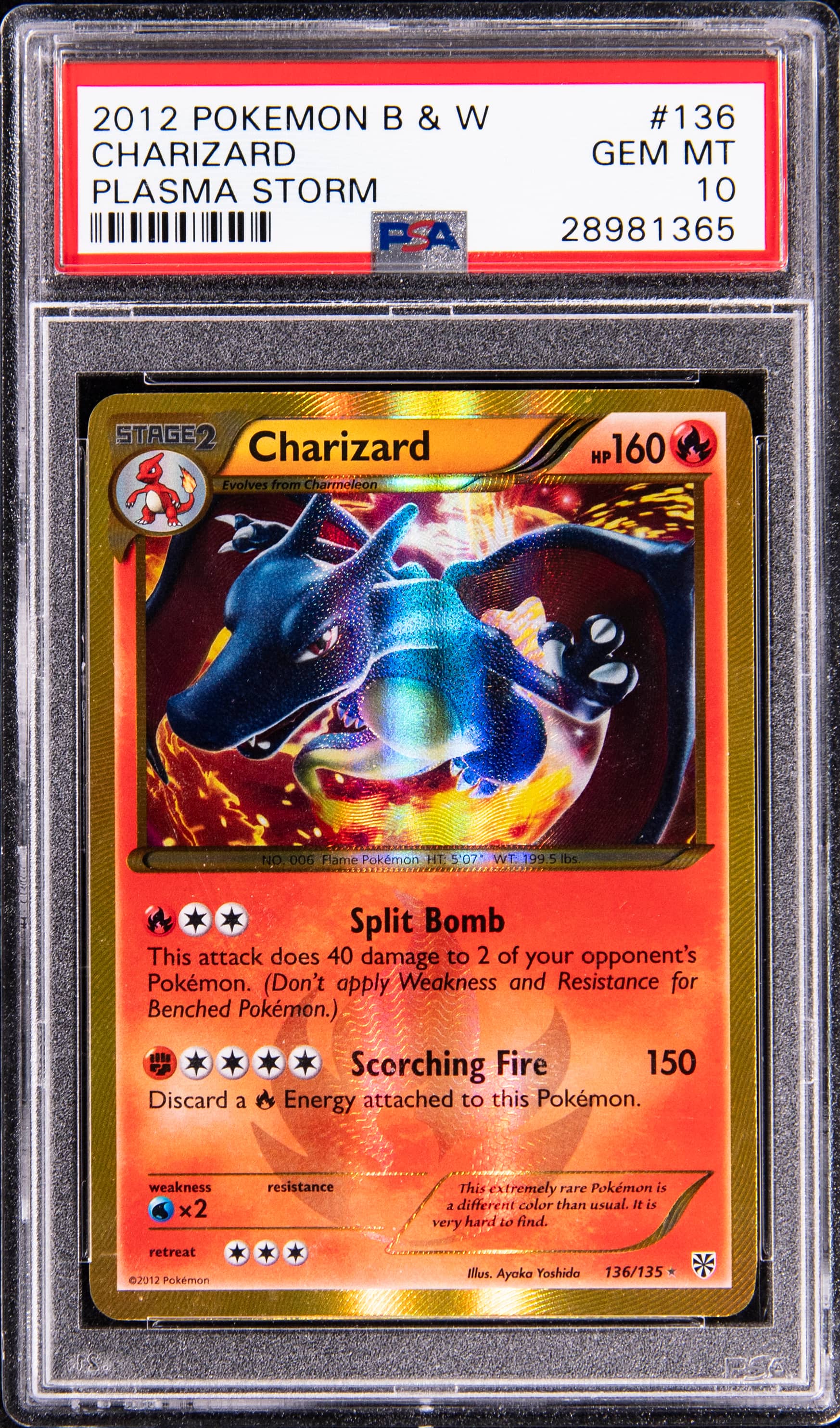 2012 Plasma Storm Charizard PSA 10 Sells for $58,776