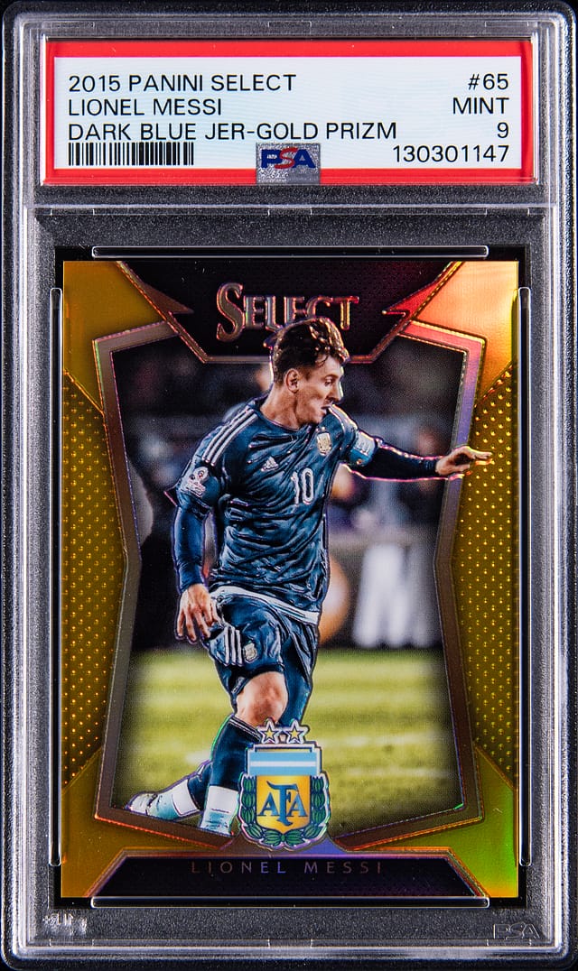 2015-16 Select Gold Prizm Messi PSA 9 Sells for $21K