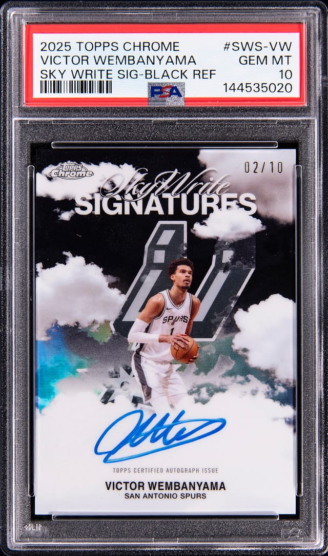 Victor Wembanyama Sky Write Black /10 PSA 10 Sale