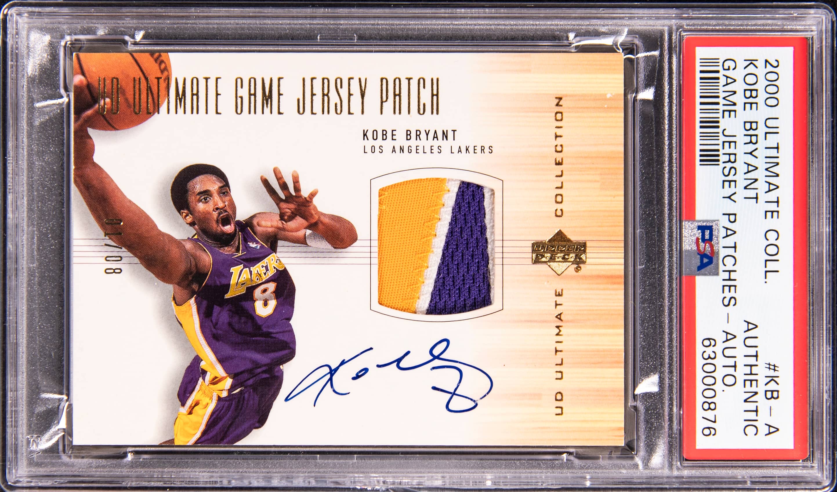 Kobe 2000-01 Ultimate Patch Auto /8 Sells for $151K