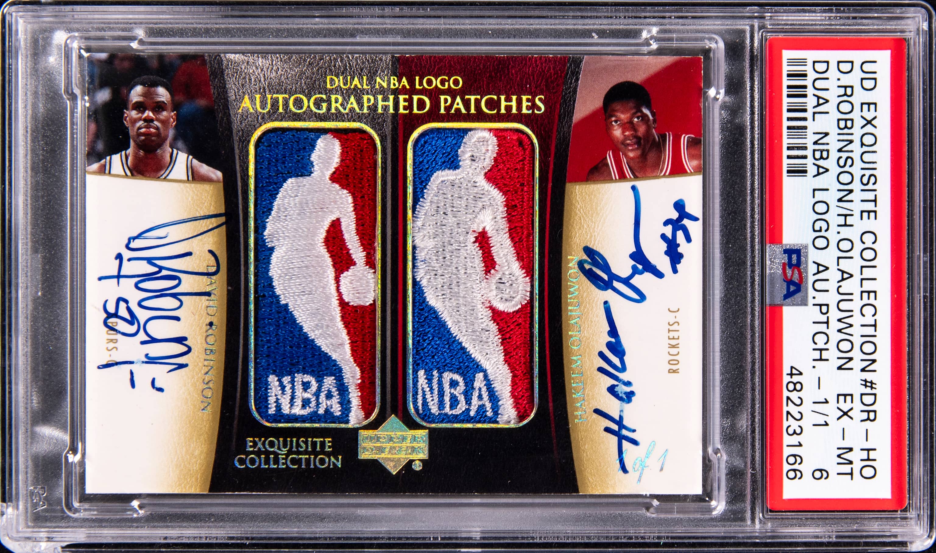 2004-05 Exquisite Dual Logoman Robinson/Olajuwon 1/1