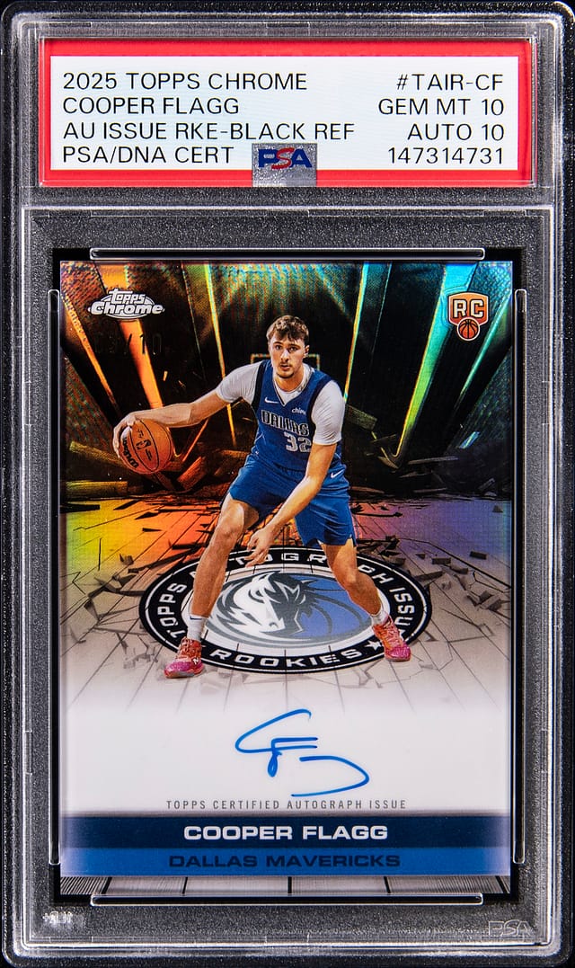 Cooper Flagg Black Refractor Auto /10 Sells for $21K
