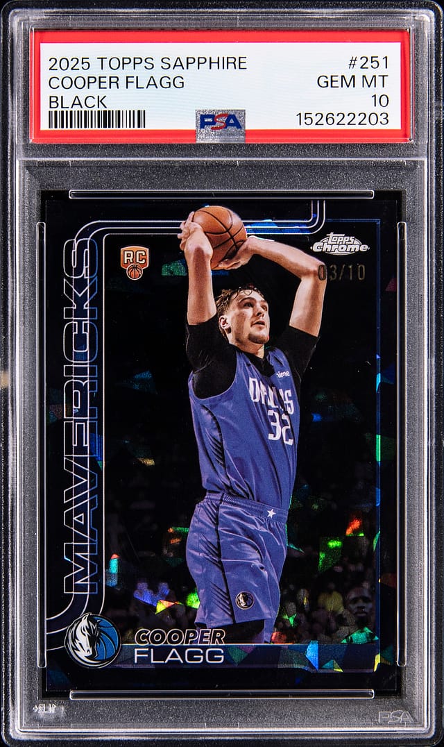 Cooper Flagg Sapphire Black /10 PSA 10 Sells for $29k