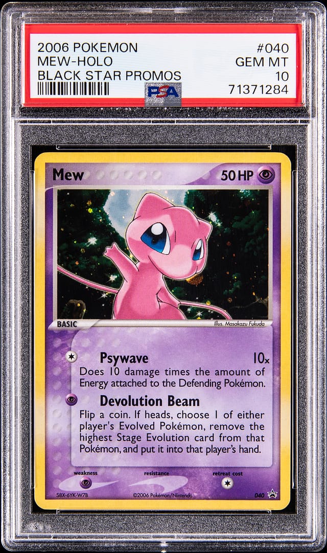 2006 Mew Black Star Promo PSA 10 Sells for $58,560