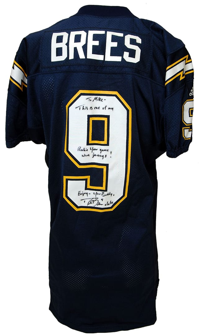 Drew Brees Rookie Game-Used Jersey Sells for $14K