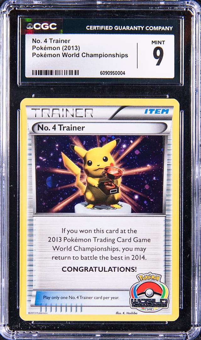 2013 No. 4 Trainer Pikachu Trophy CGC 9 Sells for $29K
