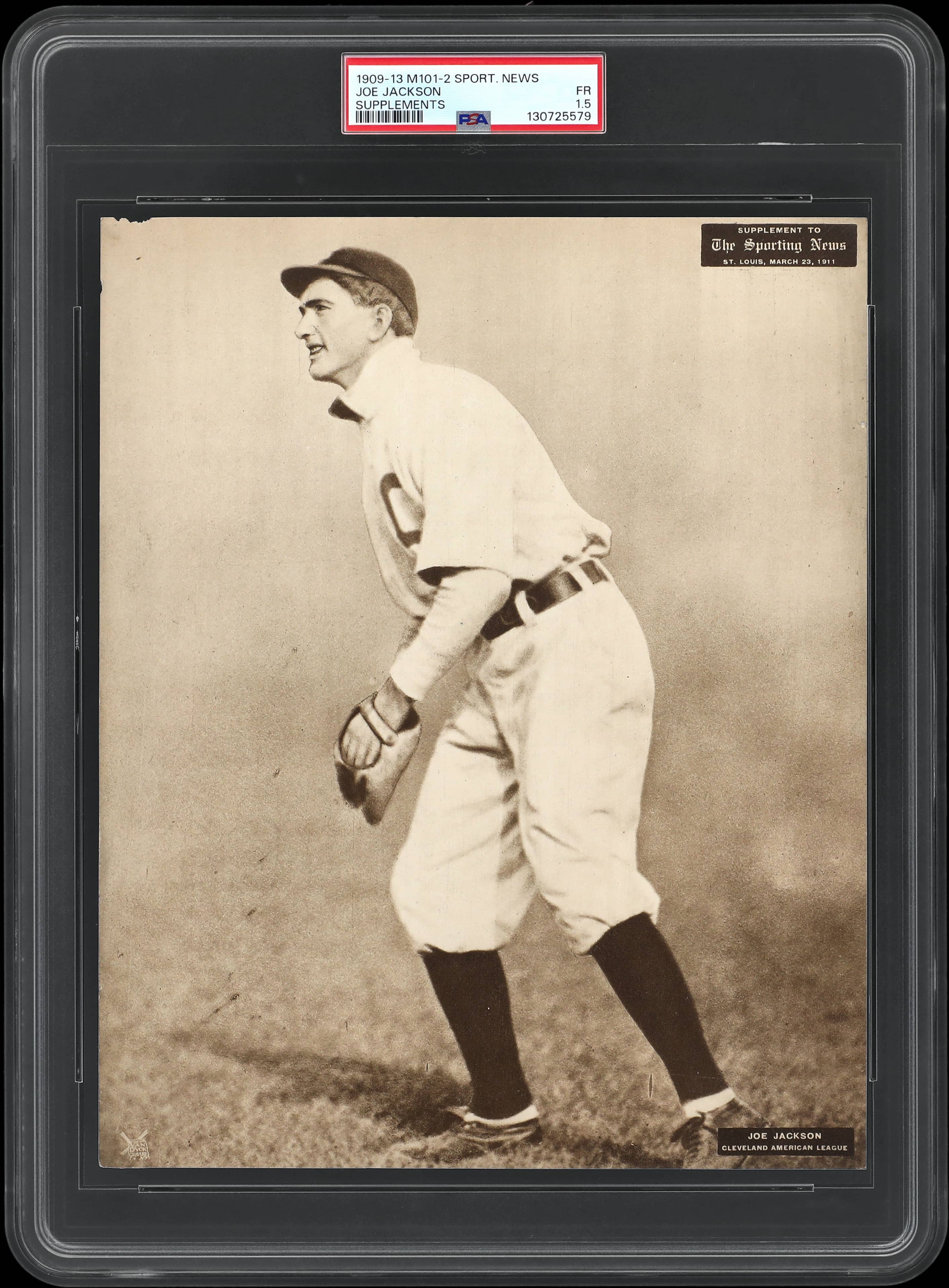 1909-13 M101-2 Joe Jackson PSA 1.5 sells for $16K