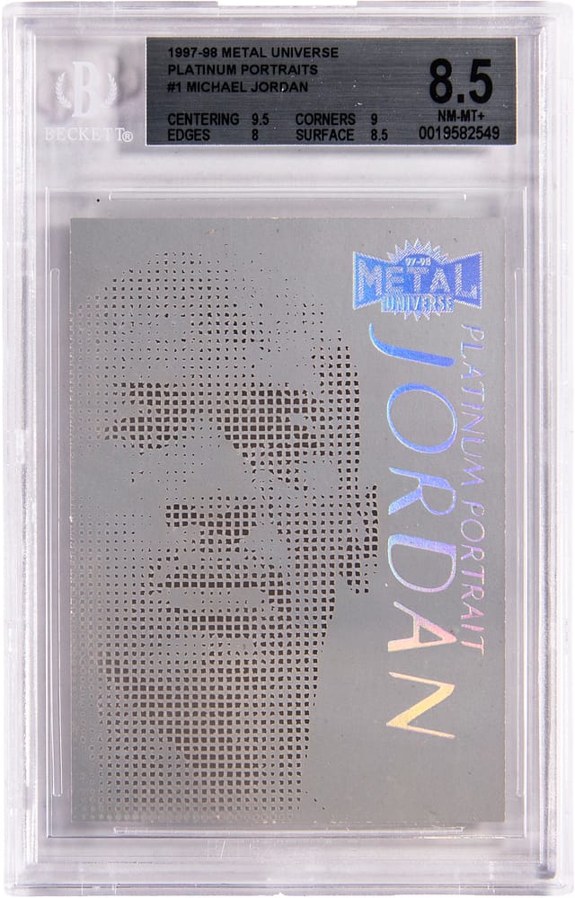 Jordan 1997-98 Platinum Portraits BGS 8.5 Sale