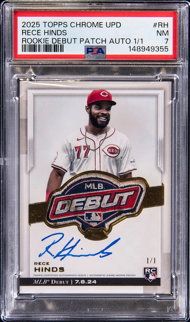 Rece Hinds 1/1 Rookie Debut Patch Auto Sells for $14K