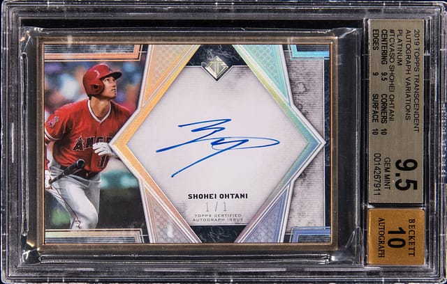 2019 Transcendent Ohtani 1/1 BGS 9.5 Sells for $27K