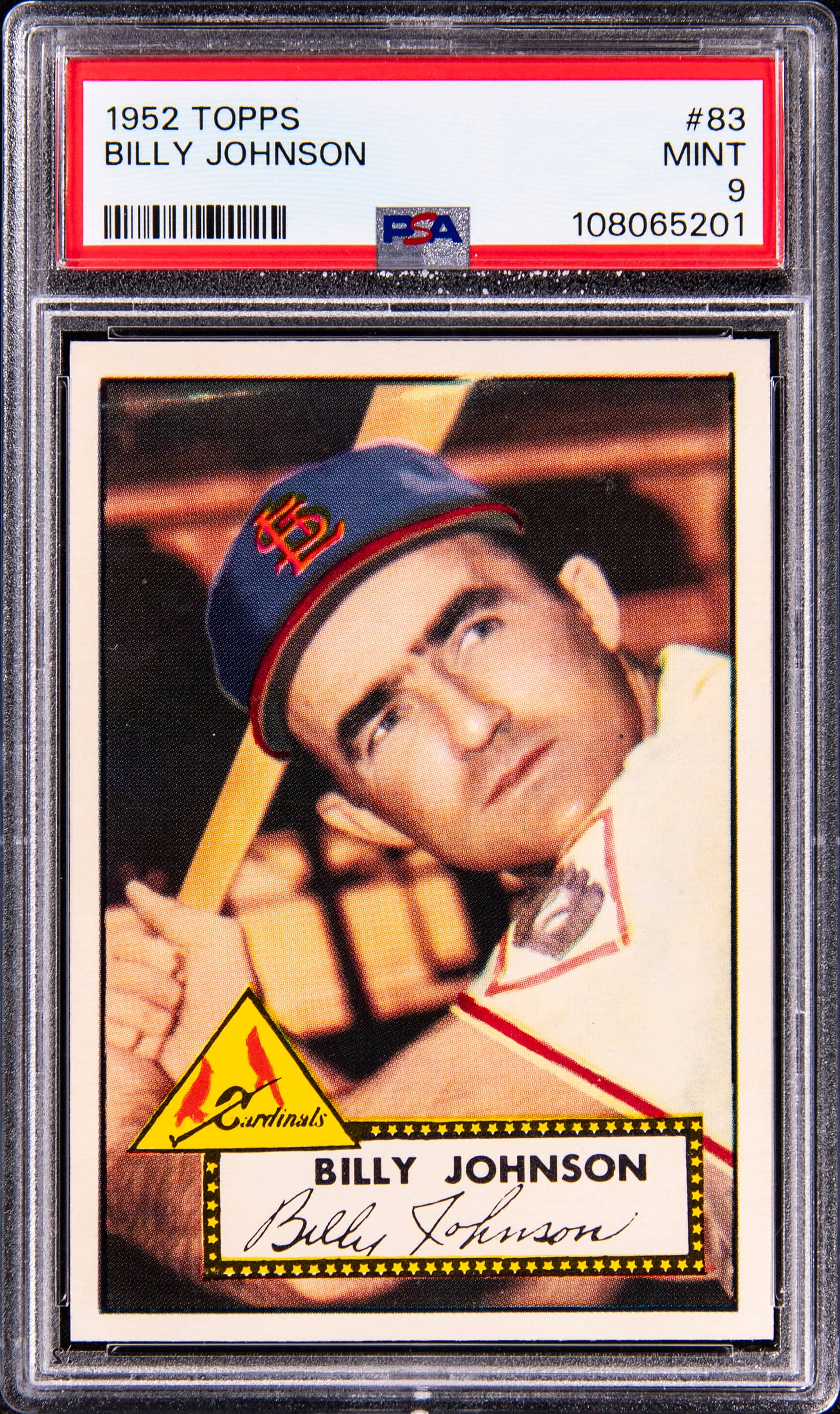 1952 Topps Billy Johnson PSA 9 sells for $29,585