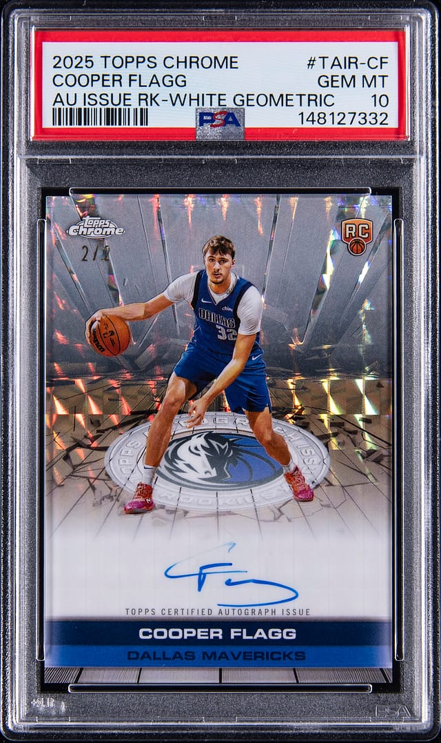 Cooper Flagg 2025-26 Topps Chrome Auto /2 PSA 10 Sale