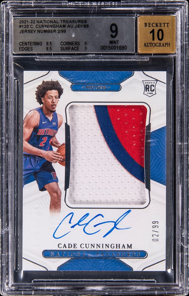 Cade Cunningham NT RPA #123 BGS 9 Sells for $29K