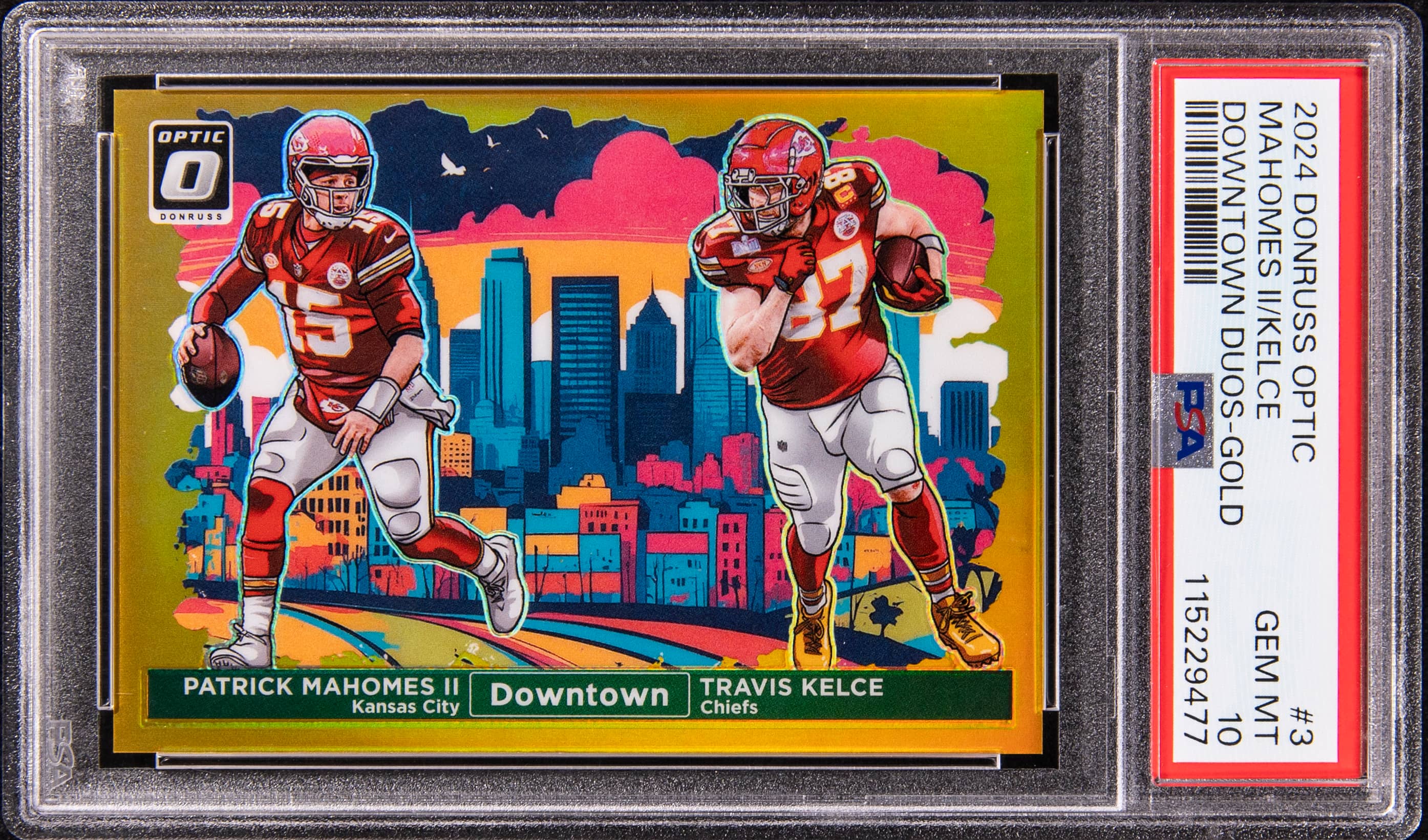 Mahomes & Kelce 2024 Downtown Duos Gold PSA 10 Sale