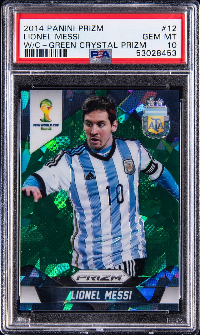 2014 Prizm Green Crystal Messi PSA 10 Sells for $119K