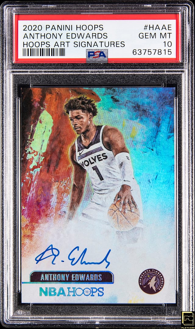 Anthony Edwards Hoops Art Auto PSA 10 hits $14,991