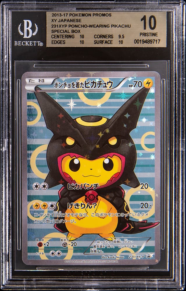 BGS 10 Rayquaza Poncho Pikachu Sells for $13.4K