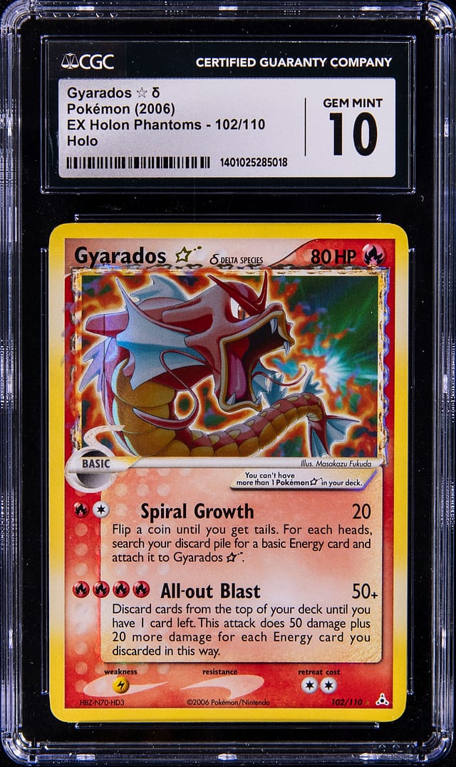 2006 Gold Star Gyarados CGC 10 Sells for $19,520