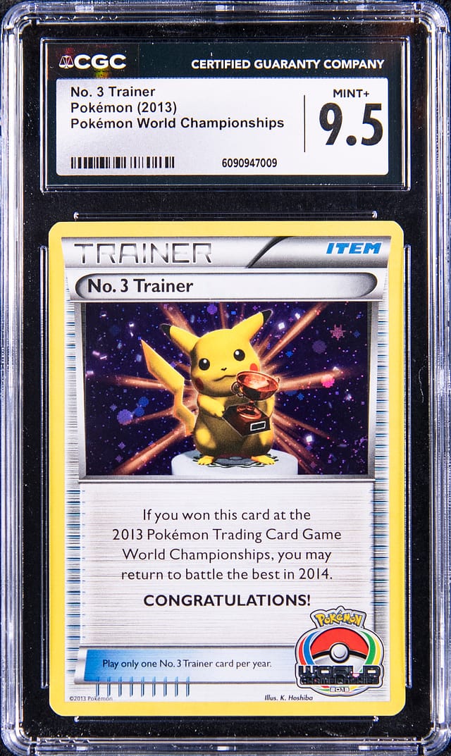 2013 No. 3 Trainer Pikachu Trophy CGC 9.5 Sale