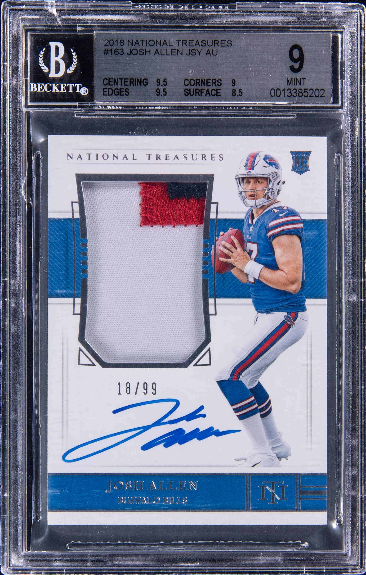2018 Josh Allen NT RPA #163 BGS 9 Sells for $18.3K