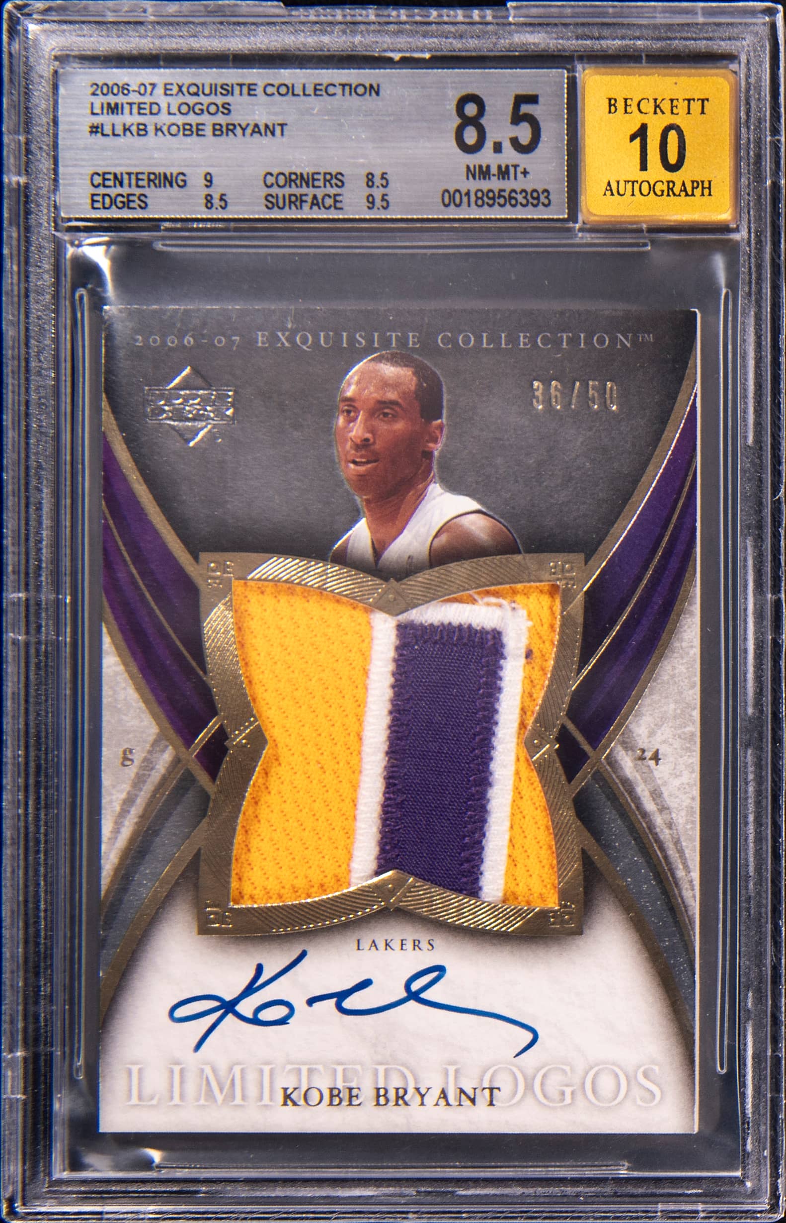 Kobe Bryant 2006-07 Exquisite Limited Logos Sale