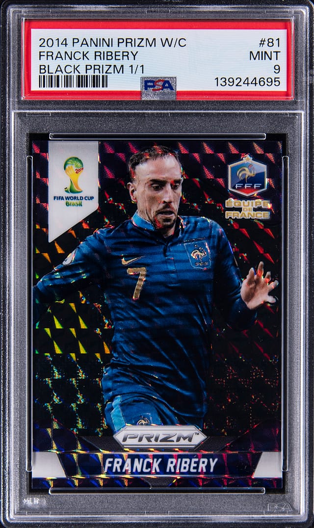 Franck Ribery 2014 Prizm Black 1/1 PSA 9 Sells Big