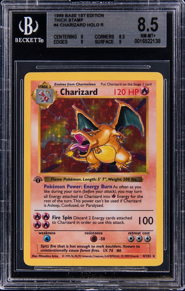 1999 1st Edition Charizard BGS 8.5 Sells for $31.7K