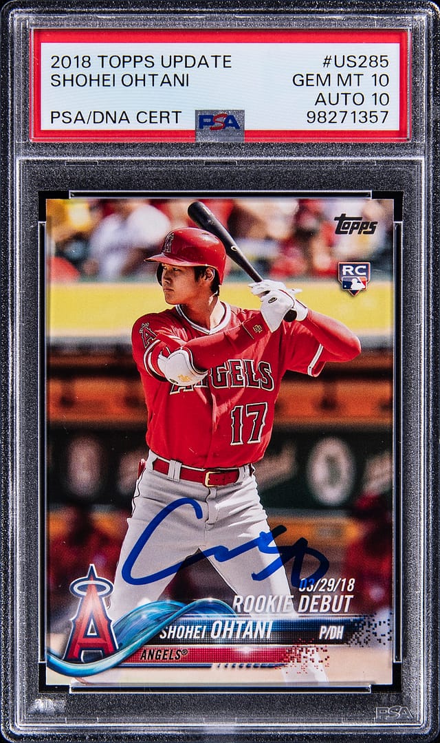 Shohei Ohtani 2018 Topps Update Auto PSA 10 Sale