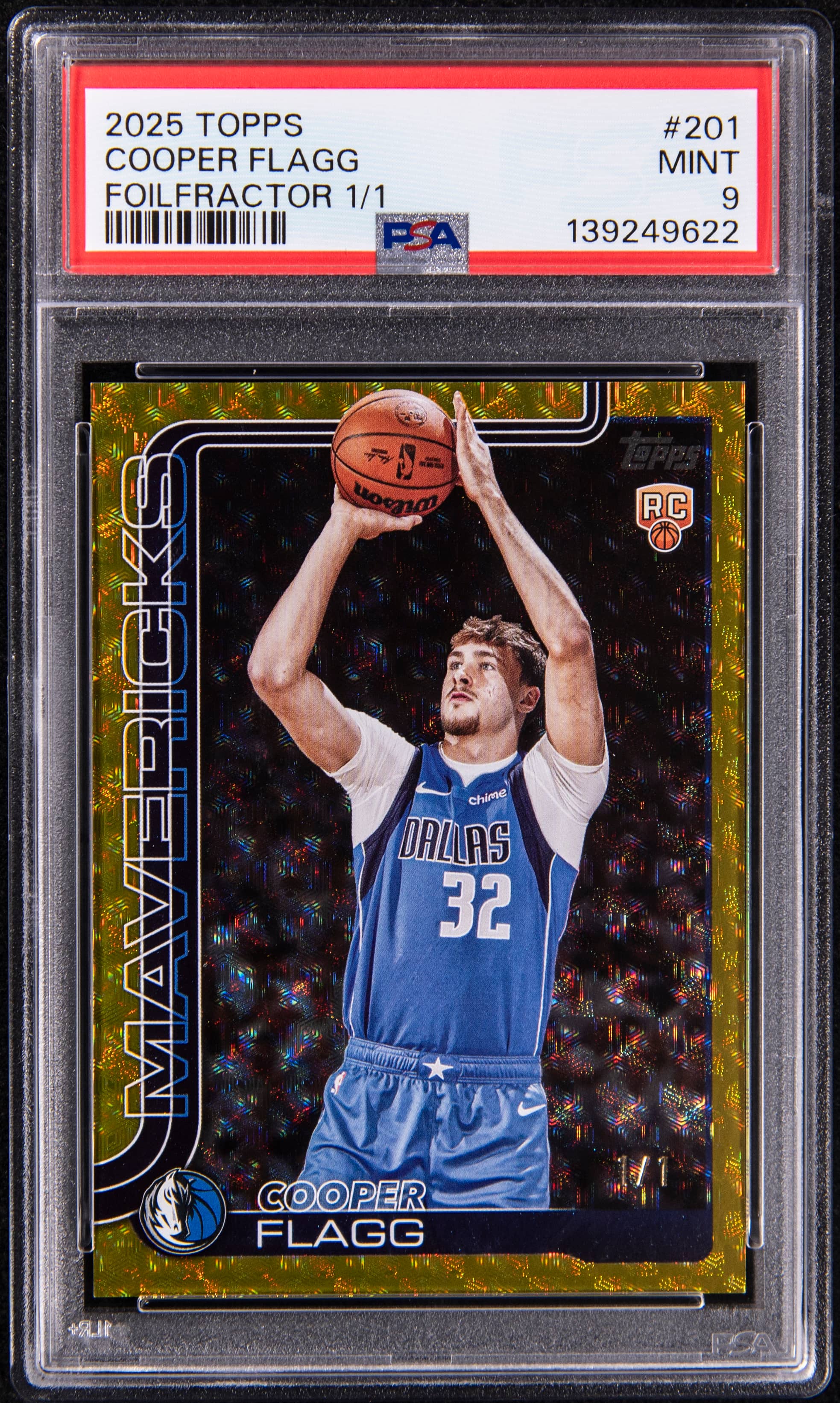 Cooper Flagg 1/1 FoilFractor PSA 9 sells for $158K