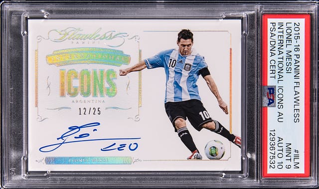 2015-16 Flawless Lionel Messi Auto /25 sells for $24K